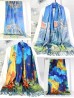 Pavement Cafe & The Old Market Place Double-sided Oil Painting Design Fashion Scarf